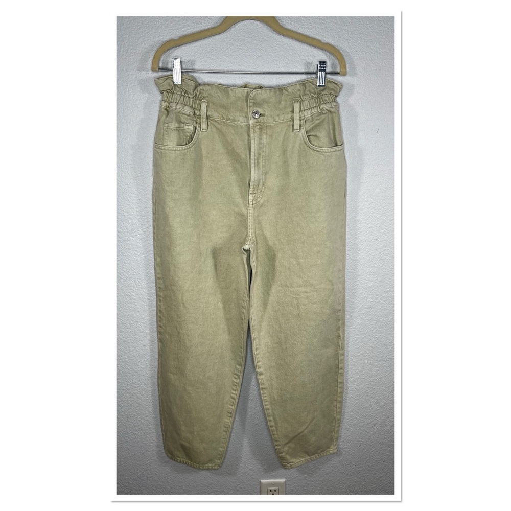 7 For All Mankind Paperbag Waist Balloon Jeans Sz 27 100 % Cotton No Belt